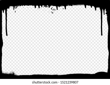 Graffiti frame on a transparent background. Vector illustration for your design.