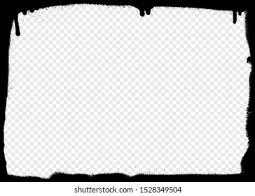 Graffiti frame on a transparent background. Vector illustration for your design.