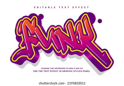 Graffiti Funk Editable Text Effect Template