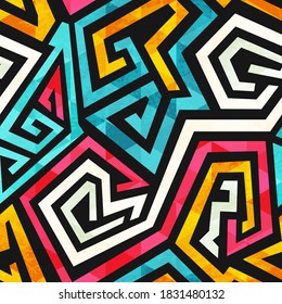 Patrón geométrico del graffiti con efecto de grunge.