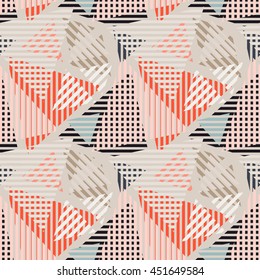 graffiti geometric pattern on a pink background