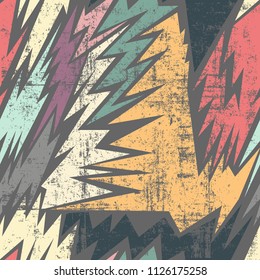 Graffiti geometric seamless pattern