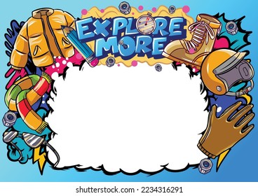El trabajo gráfico de graffiti, que consiste en palabras y conceptos importantes en el mundo de los negocios. Dibujo a mano con letras de graffiti callejero, etiquetas, palabras, arte callejero, estilo, fresco y colorido