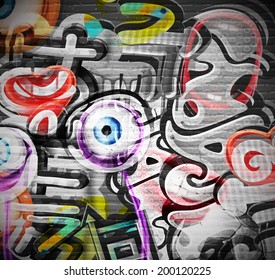 Graffiti grunge background, eps 10