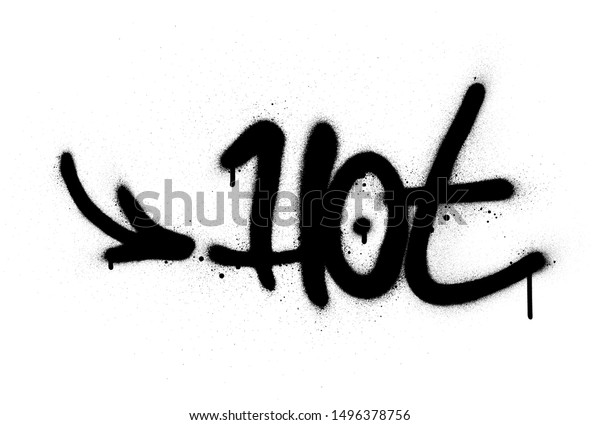 Graffiti Hot Word Sprayed Black Over Stock Vector (Royalty Free) 1496378756