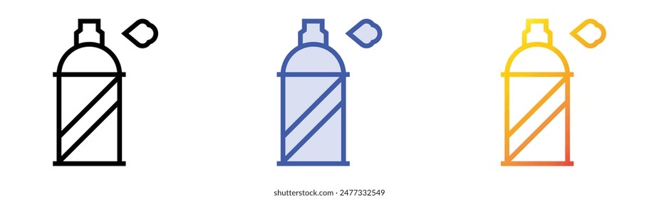 graffiti icon. Linear, Blue Fill and Gradient Style Design Isolated On White Background