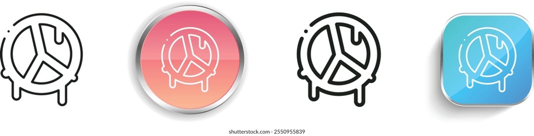 graffiti icon. Thin Linear, Regular and Button Style Design Isolated On White Background
