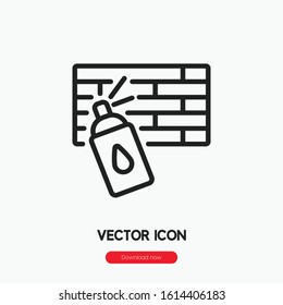 graffiti icon vector.  Linear style sign for mobile concept and web design. graffiti symbol illustration. Pixel vector graphics - Vector.