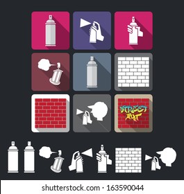 Graffiti icons. EPS10.