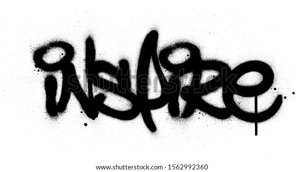 Graffiti Inspire Word Sprayed Black Over Stock Vector (Royalty Free ...