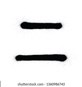 graffiti japanese NI character sprayed in black over white
