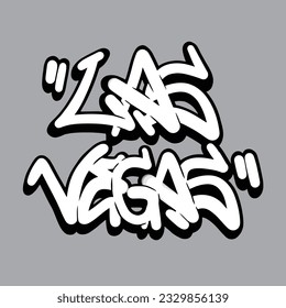 Graffiti Las Vegas Tagkonzept Illustration Design Art Handschrift Stil