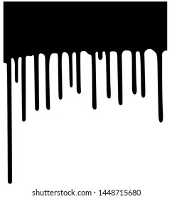 graffiti leaking drips in black over white