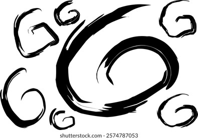 graffiti letter G font set, handwritten letter G in thick black watercolor acrylic ink, G logo