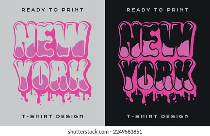 Graffiti lettering new york t-shirt design