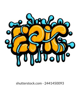 Graffiti Schriftzug Typografie Kunst Illustration