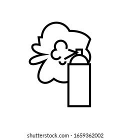 Icono de línea de graffiti, signo de concepto, ilustración de vector de contorno, símbolo lineal.
