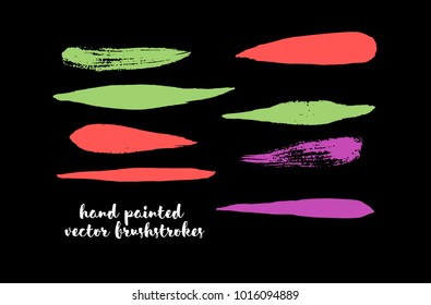 Graffiti Lines. Hand Painted Blue Buttons, Colorful Highlights. Vector Brushstrokes or Banners. Textured Doodles or Smears. Background Turquoise Swatch Collection. Vintage Logo Scribble Paint Elements