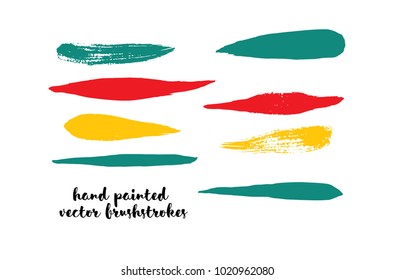 Graffiti Lines. Hand Painted Blue Buttons, Cool Denim Highlights. Vector Brushstrokes, Banners. Textured Doodles or Smears. Background Turquoise Swatch Collection. Vintage Logo Scribble Paint Elements