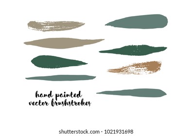 Graffiti Lines. Hand Painted Blue Buttons, Turquoise Highlights. Vector Brushstrokes or Banners. Textured Doodles or Smears. Background Turquoise Swatch Collection. Vintage Logo Scribble Paint Element