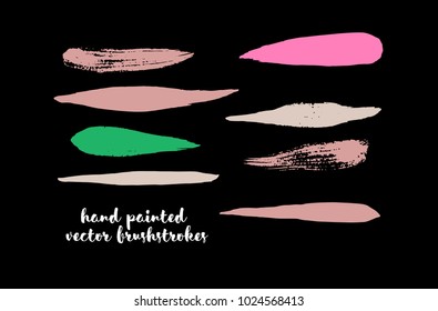 Graffiti Lines. Hand Painted Blue Buttons, Colorful Highlights. Vector Brushstrokes or Banners. Textured Doodles or Smears. Background Turquoise Swatch Collection. Vintage Logo Scribble Paint Elements