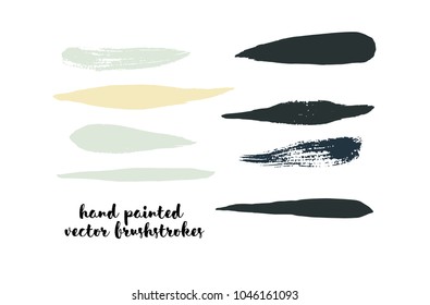 Graffiti Lines. Hand Painted Blue Buttons, Cool Denim Highlights. Vector Brushstrokes, Banners. Textured Doodles or Smears. Background Turquoise Swatch Collection. Vintage Logo Scribble Paint Elements