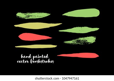Graffiti Lines. Hand Painted Blue Buttons, Colorful Highlights. Vector Brushstrokes or Banners. Textured Doodles or Smears. Background Turquoise Swatch Collection. Vintage Logo Scribble Paint Elements