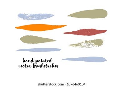 Graffiti Lines. Hand Painted Blue Buttons, Colorful Highlights. Vector Brushstrokes or Banners. Textured Doodles or Smears. Background Turquoise Swatch Collection. Vintage Logo Scribble Paint Elements
