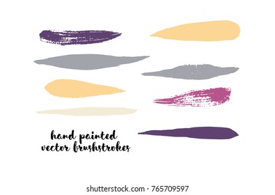 Graffiti Lines. Hand Painted Blue Buttons, Cool Denim Highlights. Vector Brushstrokes, Banners. Textured Doodles or Smears. Background Turquoise Swatch Collection. Vintage Logo Scribble Paint Elements