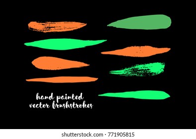 Graffiti Lines. Hand Painted Blue Buttons, Colorful Highlights. Vector Brushstrokes or Banners. Textured Doodles or Smears. Background Turquoise Swatch Collection. Vintage Logo Scribble Paint Elements