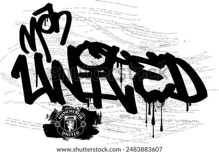 graffiti manchester united kingdom typography graphic design, MU logo, vintage mancester typography grunge, Manchester is Red Typography, Manchester England grunge.eps8