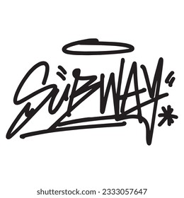 Graffiti mark, Subway ,good for graphic design resources, stickers, prints, decorative assets, posters, and more.