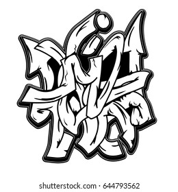 Graffiti Messy Arrows Designs Wildstyle Vector Stock Vector (Royalty ...