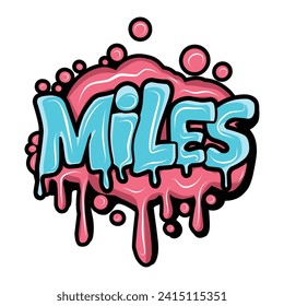 graffiti  names with hand drawn design