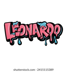 graffiti  names with hand drawn design