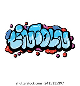 graffiti  names with hand drawn design