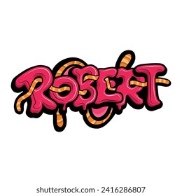 graffiti  names with hand drawn design