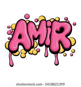 graffiti  names with hand drawn design