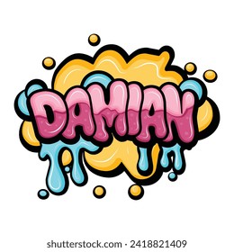 graffiti  names with hand drawn design