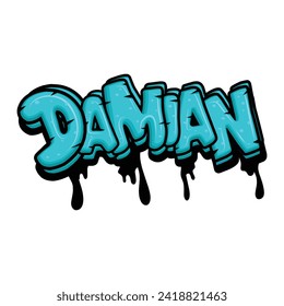 Graffiti-Namen mit handgezeichneter Gestaltung
