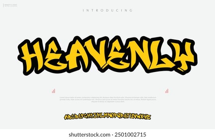 Graffiti Números ilustración Vector fuente moderna