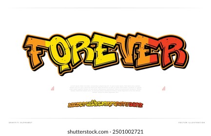 Graffiti Numbers illustration vector modern font