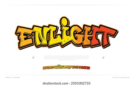 Graffiti Zahlen Illustration Vektor moderne Schriftart