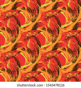 Graffiti on a geometric background seamless pattern