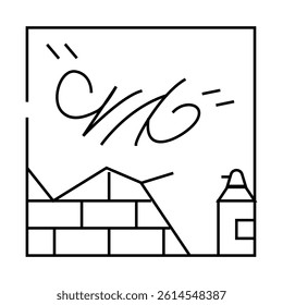 graffiti on wall line icon vector. graffiti on wall sign. isolated contour symbol black illustration
