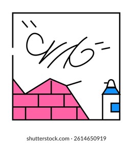 graffiti on wall line icon vector. graffiti on wall sign. isolated symbol illustration