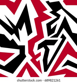 graffiti on a white background grunge texture geometric seamless pattern