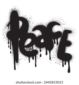 graffiti texto de paz pintado de negro sobre blanco.