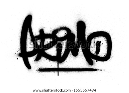 Similar – Image, Stock Photo zoNk Graffiti Tagger Sadly