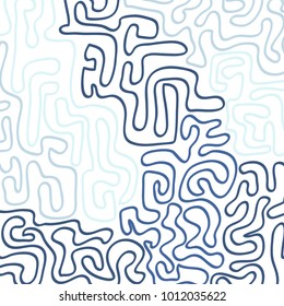 Graffiti Psychedelic Background. Abstract Motif with Labyrinth of Tangled Lines. Organic Hippie Style. Crazy Cartoon Pattern